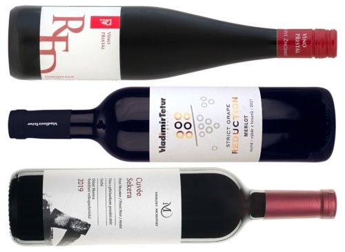 Dornfelder vinařství Víno Přistál, Merlot Vladimíra Tetura a Cuvée Sekera Vinselektu Michlovský Dornfelder vinařství Víno Přistál, Merlot Vladimíra Tetura a Cuvée Sekera Vinselektu Michlovský