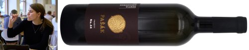 Markéta Hrazdilová a její vítěz testu degustátor a lahev vína