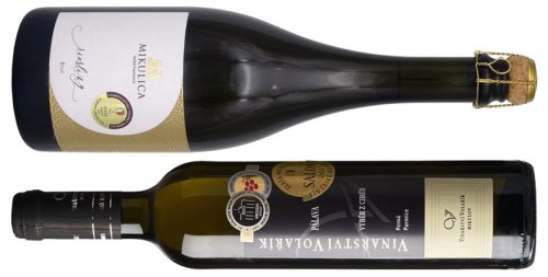 Sekt Vinařství Mikulica a Pálava Vinařství Volařík lahve vína