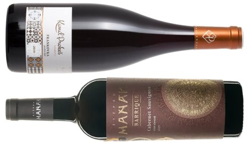 Frankovka Kamila Prokeše a Cabernet Sauvignon Štěpána Maňáka lahve vína