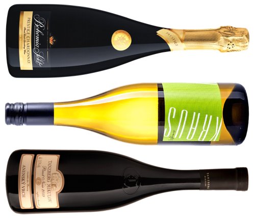 Bohemia Sekt Prestige Chardonnay, Pinot gris Mělnického vinařství Kraus a Pinot noir Tanzbergu Bohemia Sekt Prestige Chardonnay, Pinot gris Mělnického vinařství Kraus a Pinot noir Tanzbergu