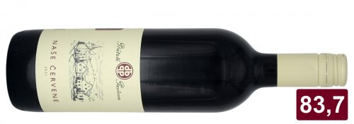 Naše červené 2021 Přátelé Pavlova lahev vína