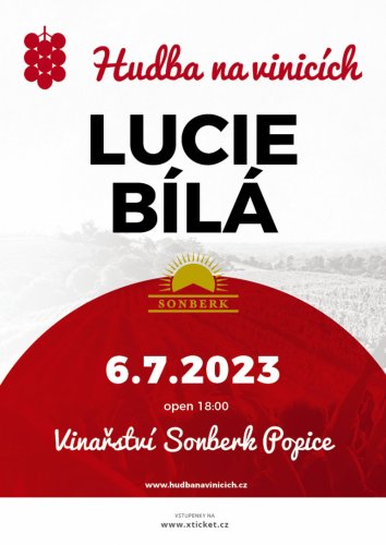 Plakát na koncert Lucie Bílé na Sonberku