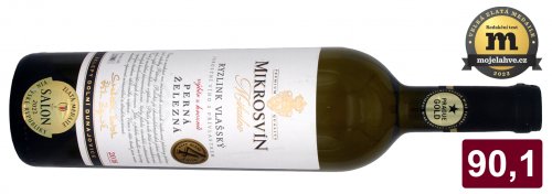 Ryzlink vlašský 2018 Mikrosvín Mikulov lahev vína