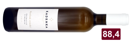 Ryzlink rýnský 2017 Jindřich Kadrnka lahev vína Ryzlink rýnský Kadrnka