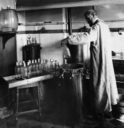 Louis Pasteur při práci v laboratoři. Foto © Wikimedia Commons CC0 1.0