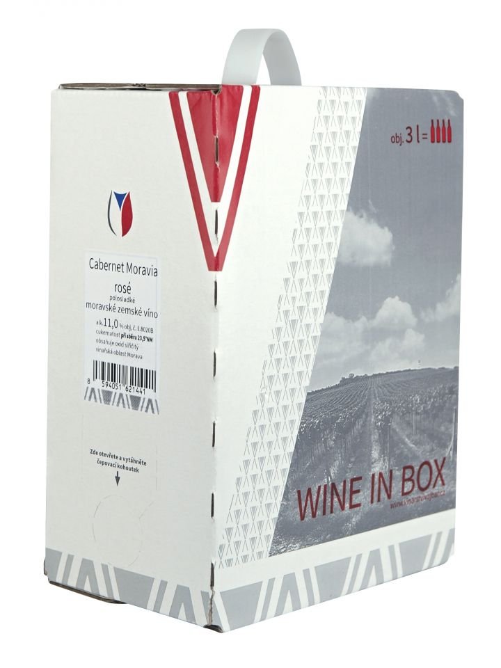 Cabernet Moravia rosé - Bag in Box 3l, polosladké, 18922B