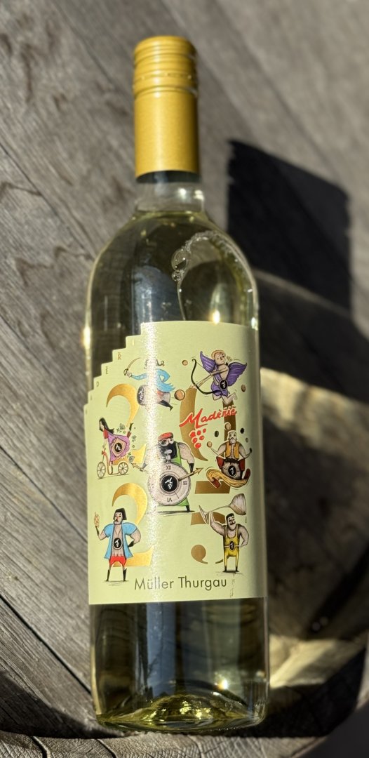 Fľaša vína Müller Thurgau 2025, moravské zemské víno (suché)