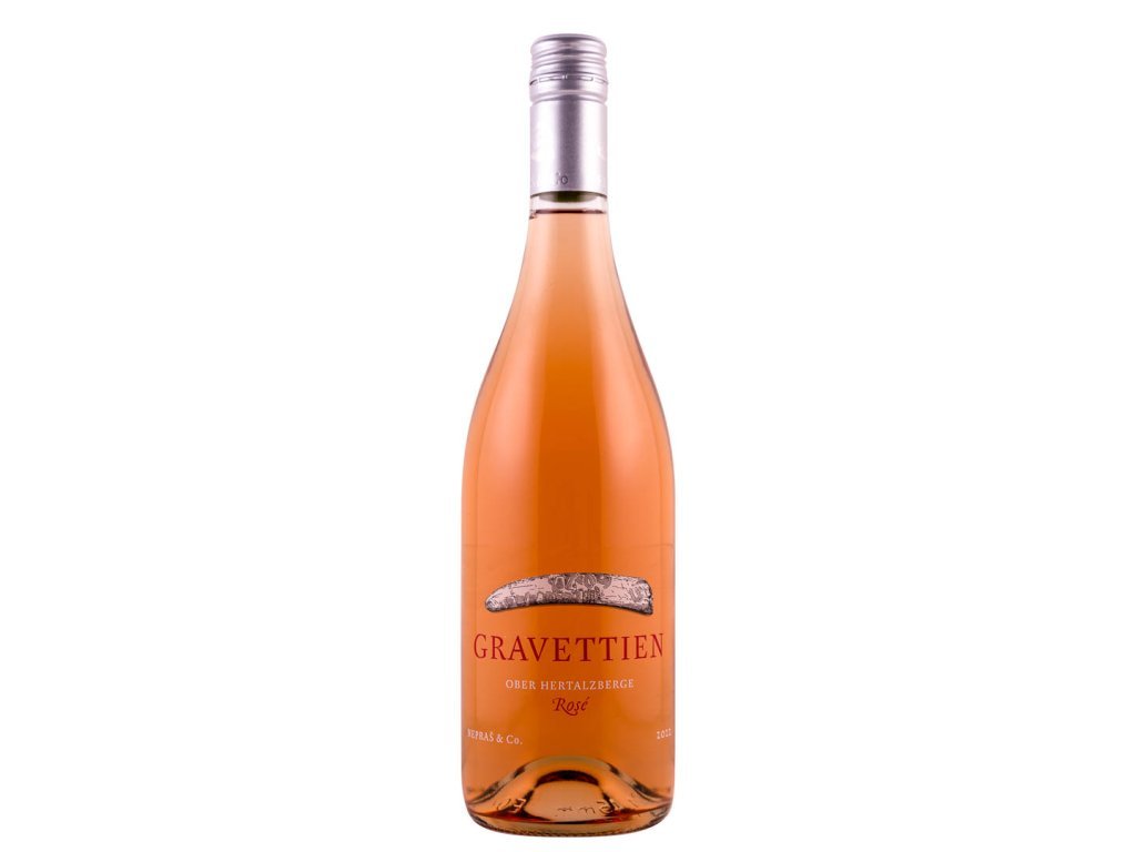 Fľaša vína Gravettien Rosé 2024, moravské zemské víno (suché)