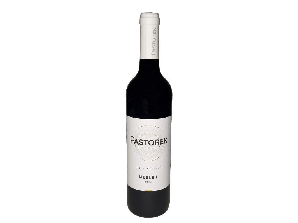 Fľaša vína Merlot 2023, výber z hrozna (suché)