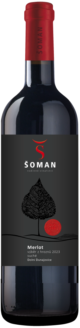 Merlot 2023, výber z hrozna, Vinařství Šoman