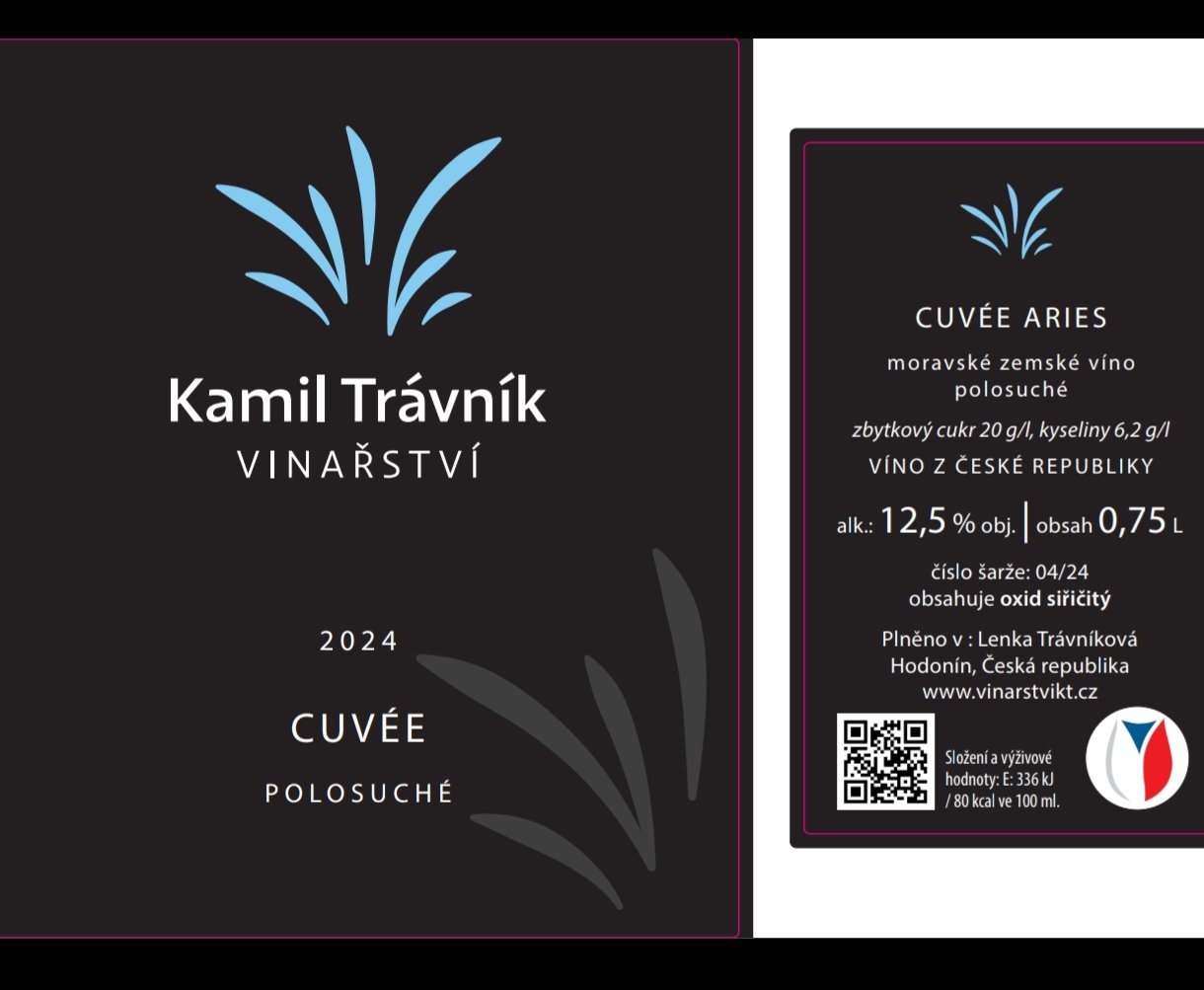 Fľaša vína Cuvée 2024, moravské zemské víno (polosladké)