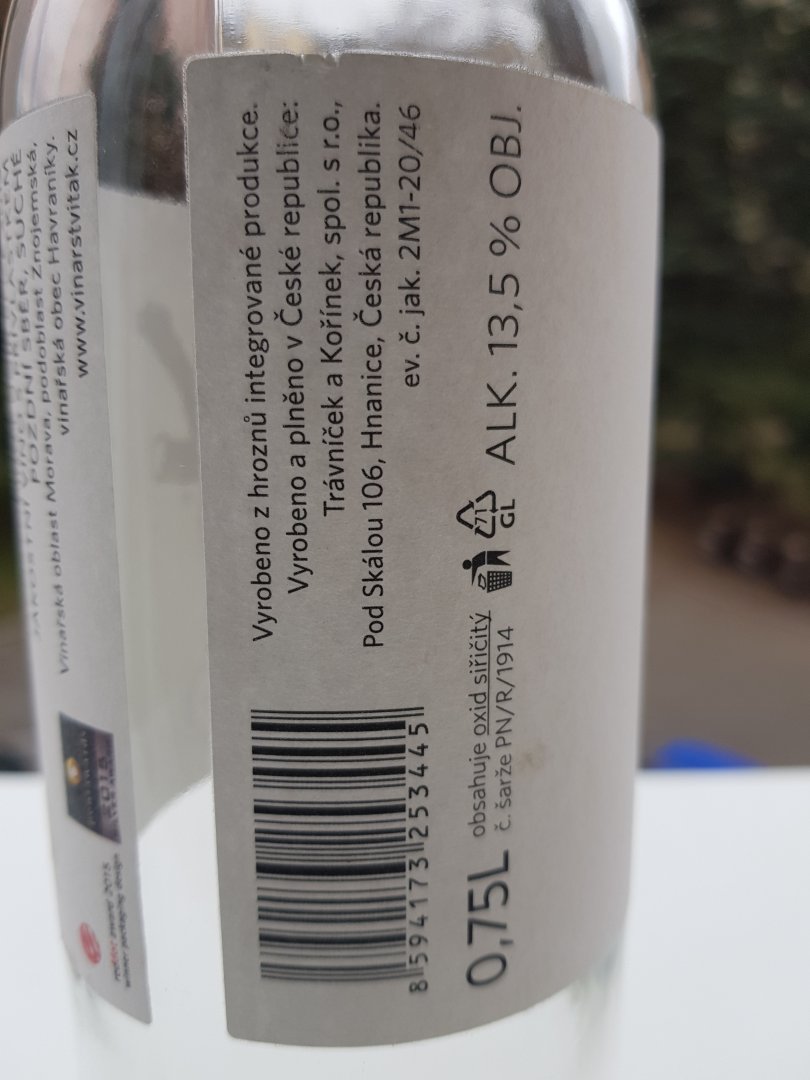Fľaša vína Pinot noir rosé 2019, pozdný sber (suché)