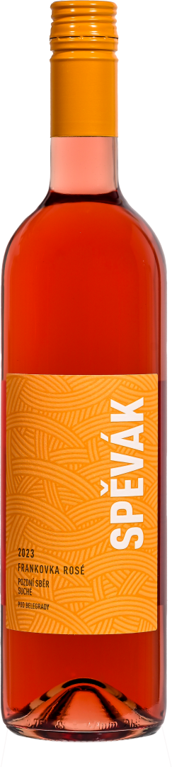 Fľaša vína Frankovka rosé 2024, výber z hrozna (polosladké)