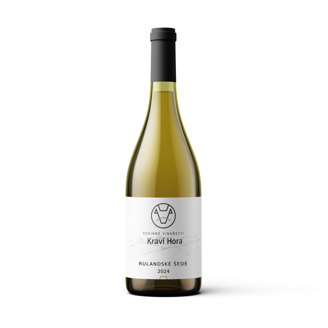 Fľaša vína Rulandské šedé 2024, moravské zemské víno (polosuché)