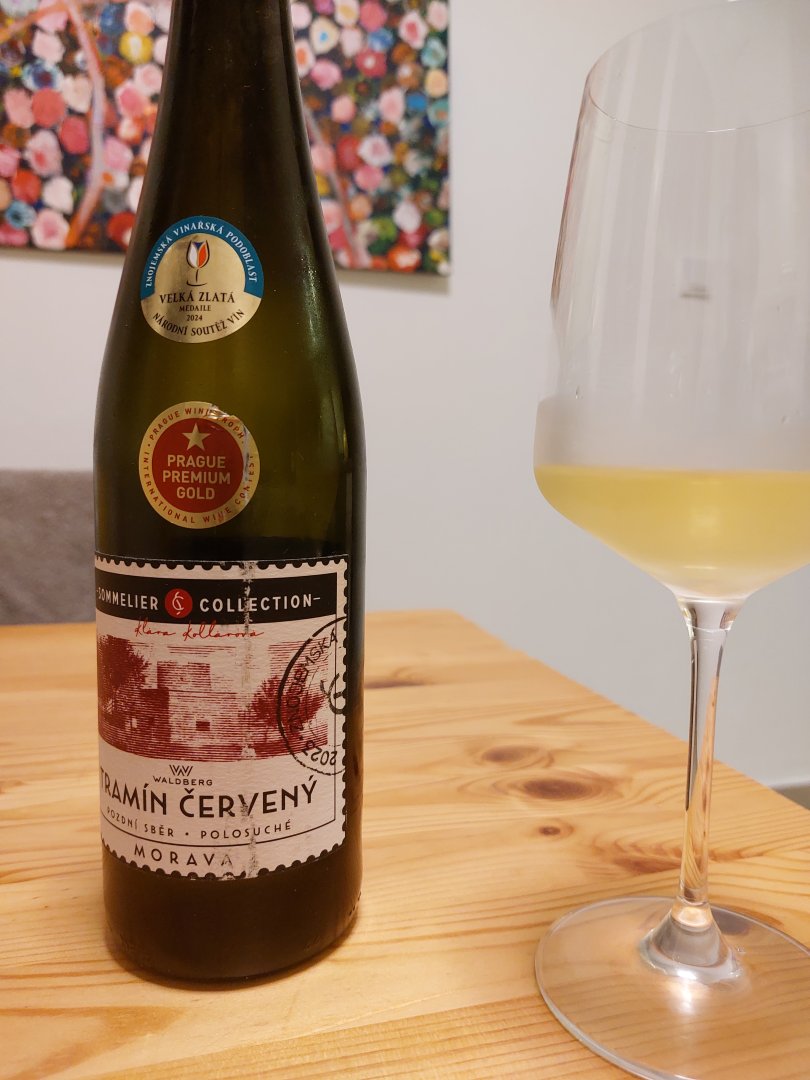 Fľaša vína Tramín červený (Sommelier Collection) 2023, pozdný sber (polosladké)