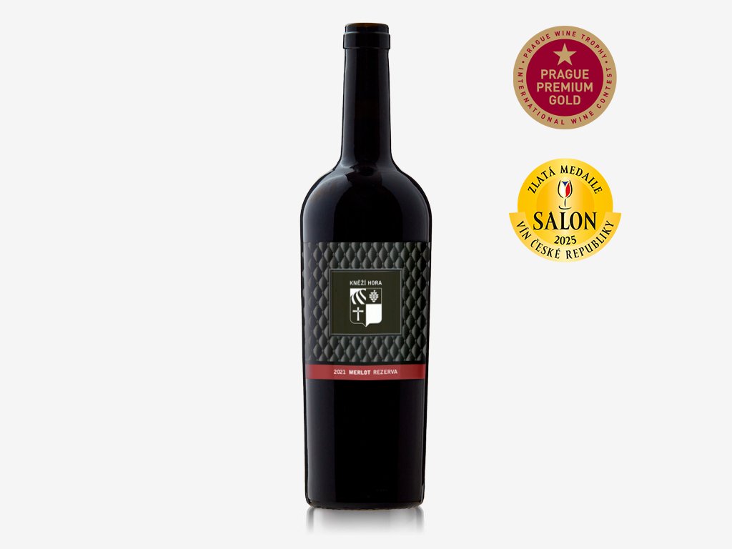 Fľaša vína Merlot REZERVA 2021, výber z hrozna (suché)