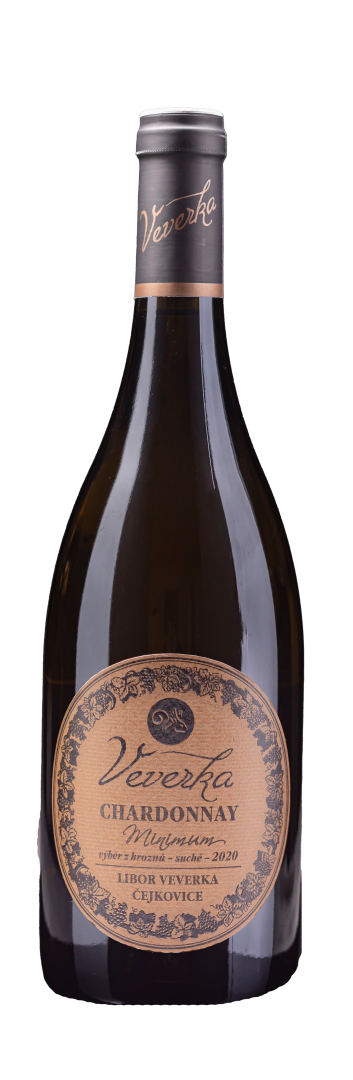 Fľaša vína Chardonnay 2020, výber z hrozna (suché)