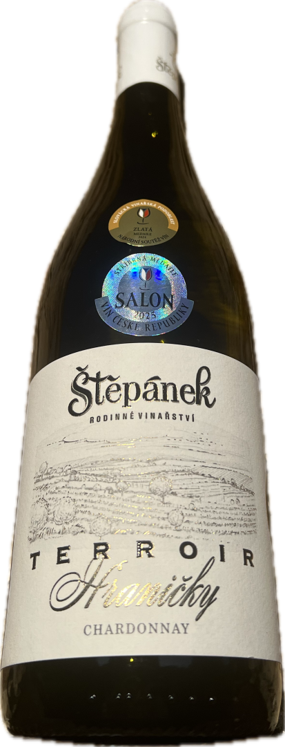 Fľaša vína Chardonnay 2023, výber z hrozna (suché)