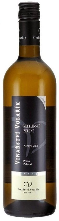 Fľaša vína Veltlínské zelené 2023, pozdný sber (suché)