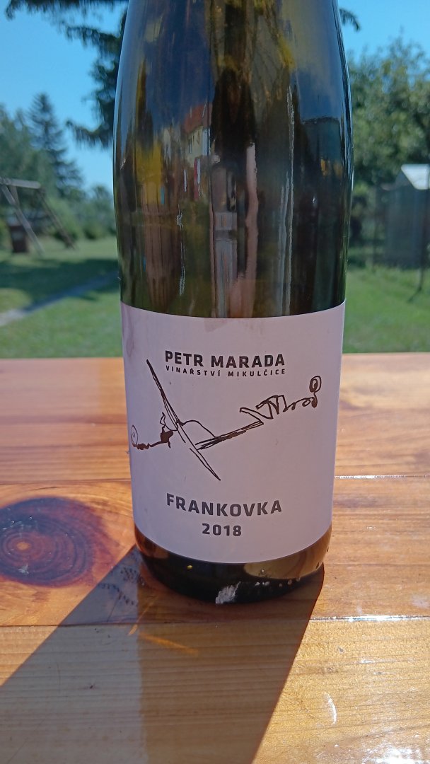 Fľaša vína Frankovka 2018, moravské zemské víno (suché)