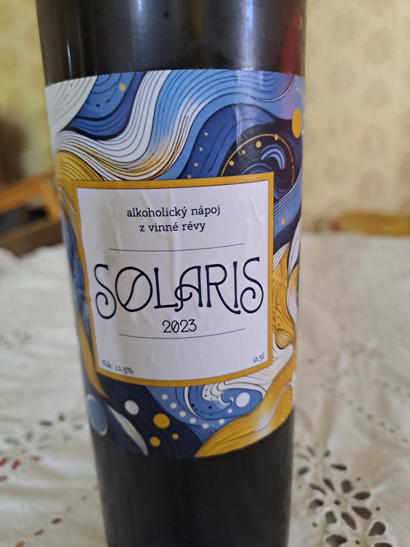 Fľaša vína Solaris 2023, zemské víno (suché)