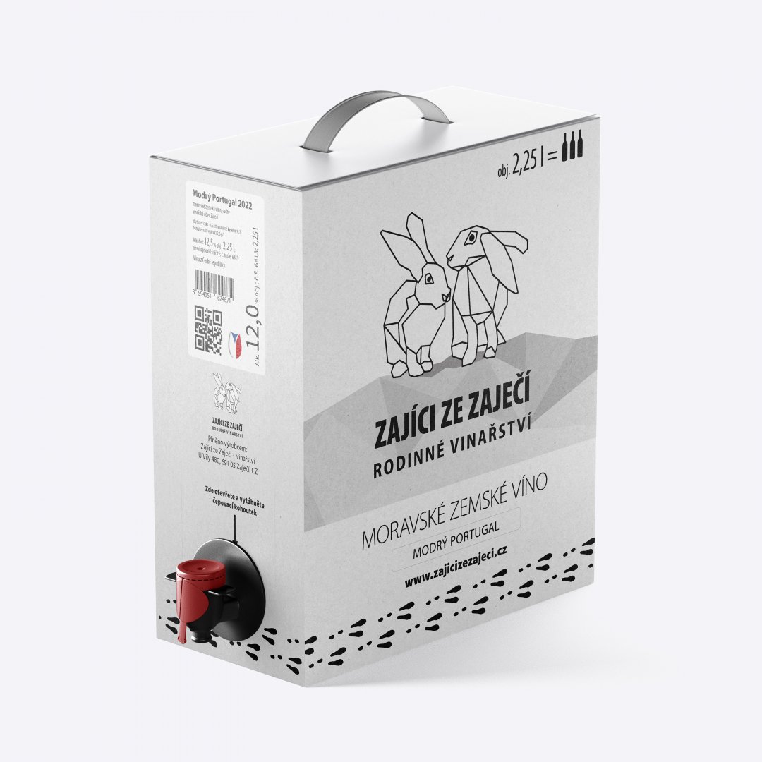 Fľaša vína Frankovka, moravské zemské víno (suché)