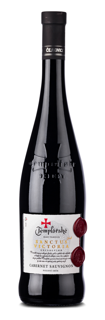 Fľaša vína Cabernet Sauvignon 2022, pozdný sber (suché)
