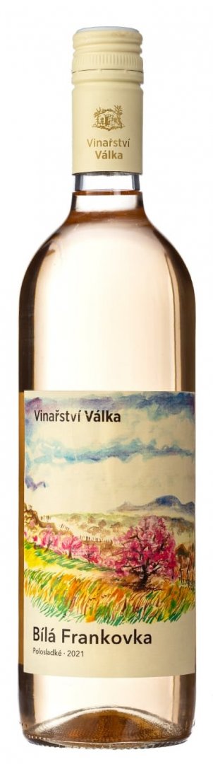 Fľaša vína Bílá Frankovka 2022, zemské víno (polosladké)