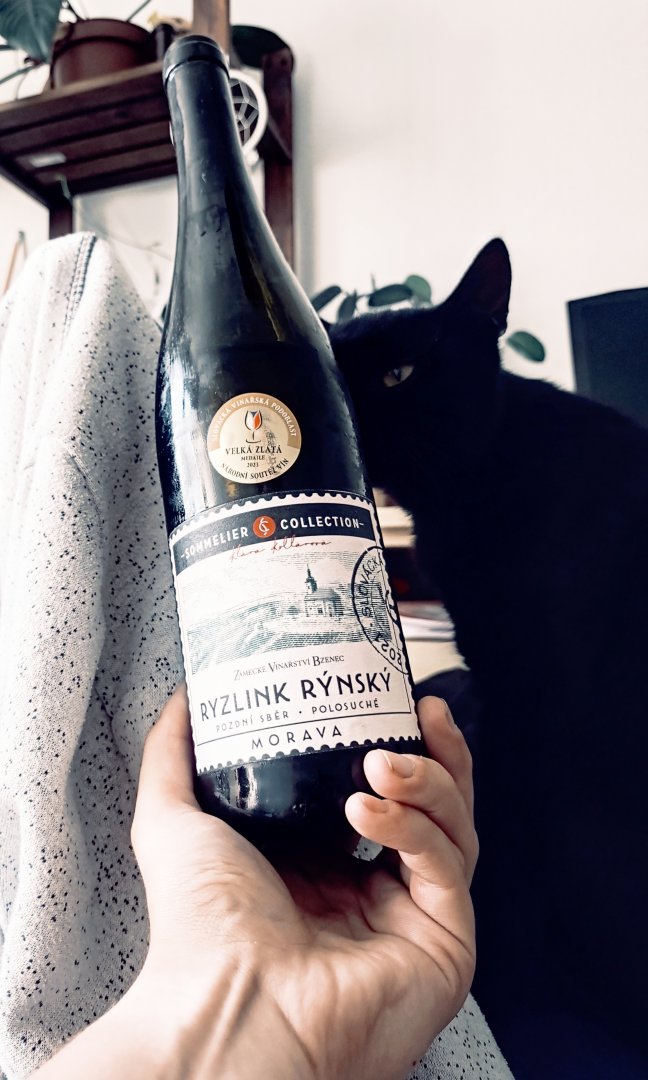 Fľaša vína Ryzlink rýnský (Sommelier Collection) 2021, pozdný sber (polosuché)