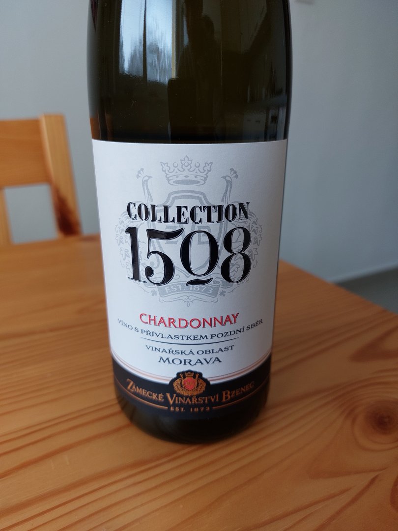 Fľaša vína Chardonnay (Collection 1508) 2022, pozdný sber (suché)