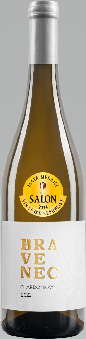Fľaša vína Chardonnay 2022, výber z hrozna (suché)
