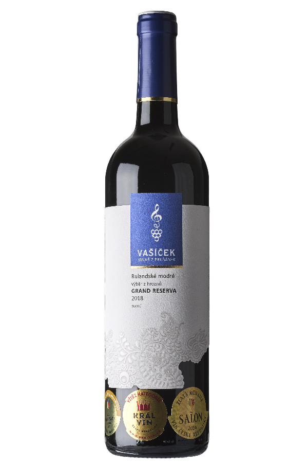 Fľaša vína Rulandské modré  Grand reserva 2018, výber z hrozna (suché)