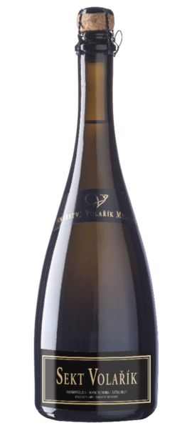Fľaša vína Sekt Ryzlink vlašský 2019, akostné šumivé víno (extra brut)