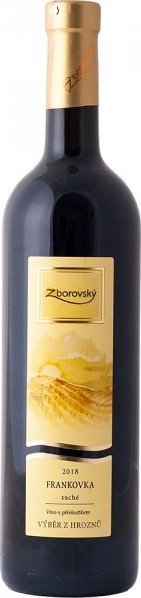 Fľaša vína Frankovka 2018, pozdný sber (suché)