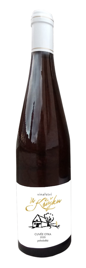 Fľaša vína cuvée Otka 2023, moravské zemské víno (polosladké)