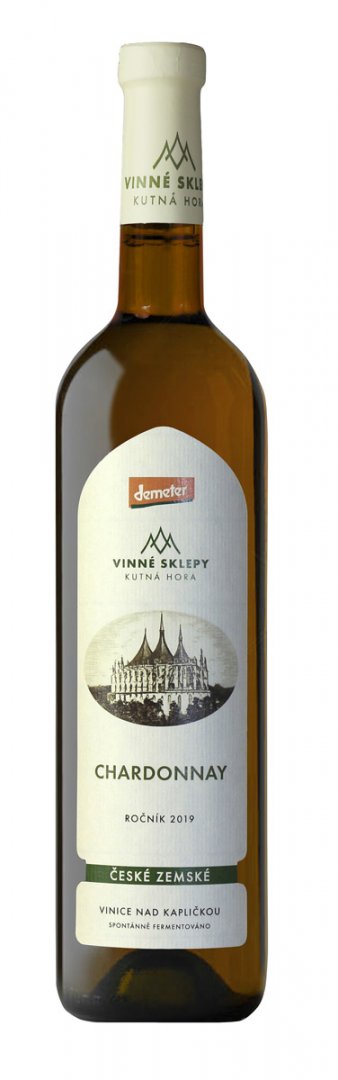 Fľaša vína Chardonnay 2019, zemské víno (suché)