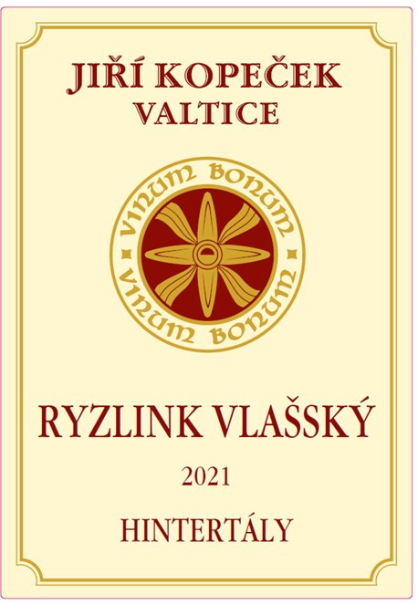 Fľaša vína Ryzlink vlašský 2021, pozdný sber (suché)