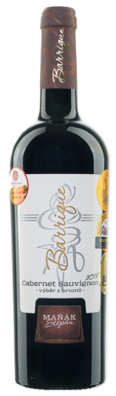 Fľaša vína Cabernet Sauvignon barrique 2018, výber z hrozna (suché)