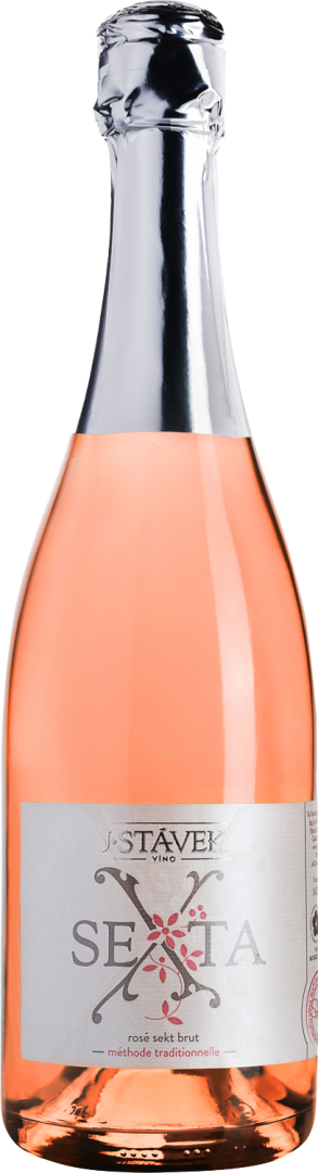 Fľaša vína Sexta sekt 2019, akostné šumivé víno (brut)