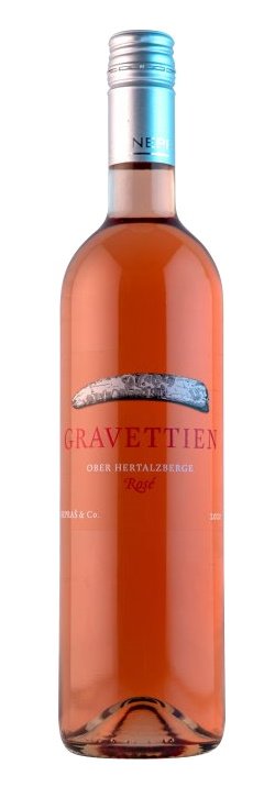 Fľaša vína Gravettien Rosé 2020, zemské víno (suché)