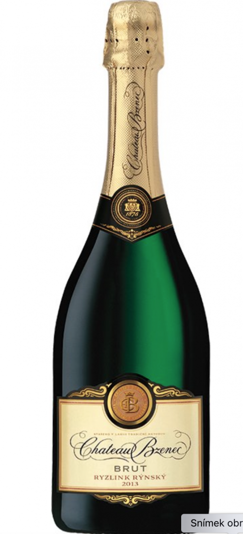 Fľaša vína Chateau Bzenec brut 2017, šumivé víno stanovenej oblasti (sekt. s.o.)