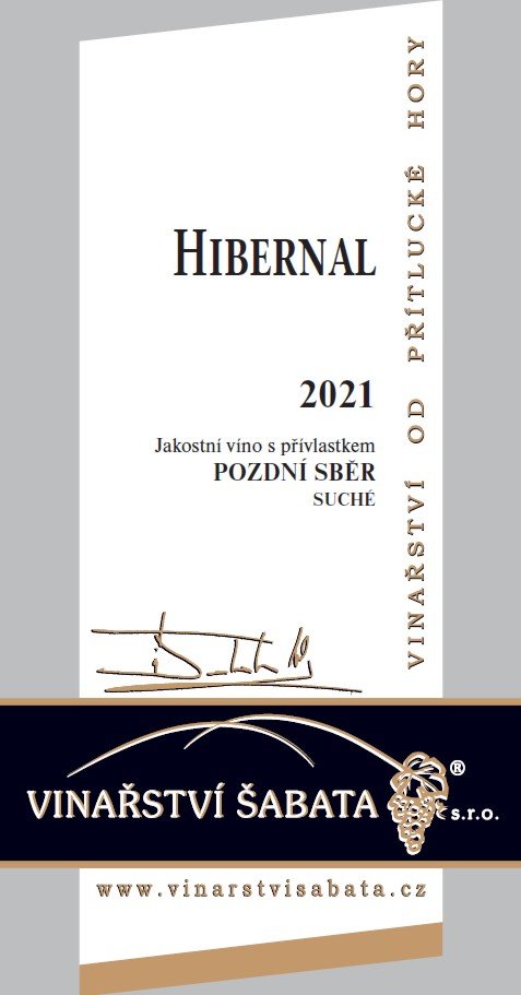 Fľaša vína Hibernal 2021, pozdný sber (suché)