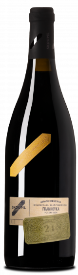 Fľaša vína Frankovka Grand reserva 2019, pozdný sber (suché)
