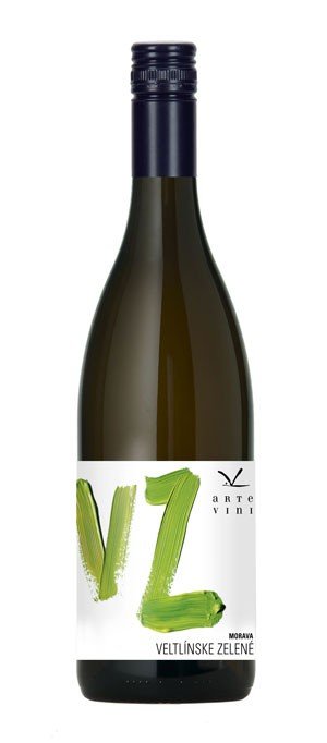 Fľaša vína Veltlínské zelené 2019, zemské víno (suché)