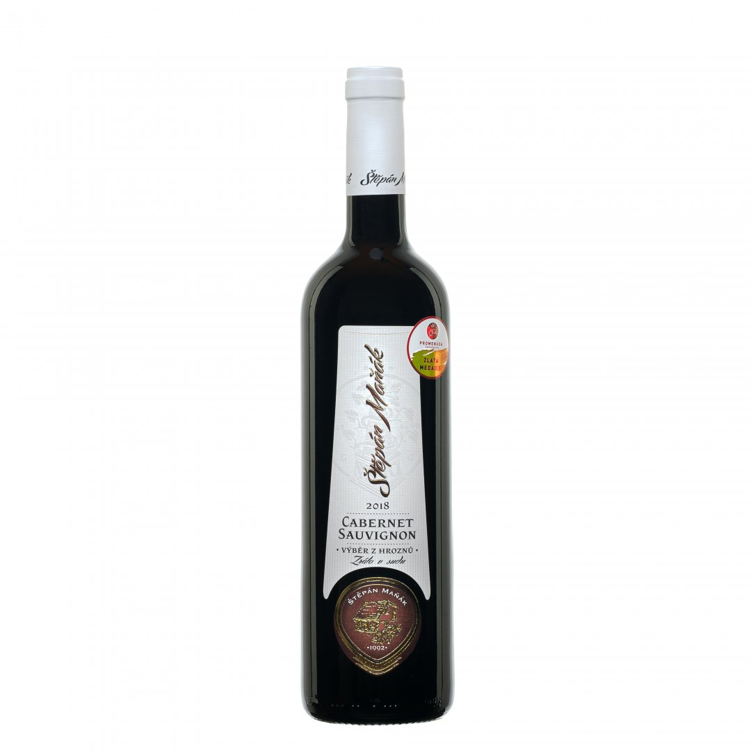 Fľaša vína Cabernet Sauvignon 2018, výber z hrozna (suché)