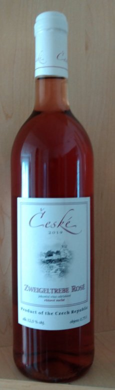 Fľaša vína Zweigeltrebe rosé 2019, akostné víno (suché)