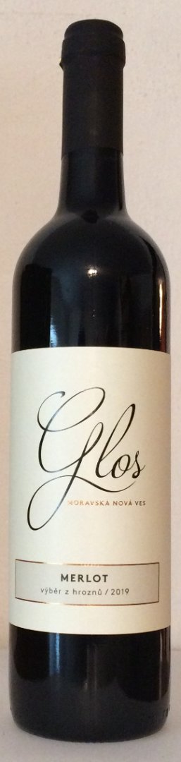 Fľaša vína Merlot 2019, výber z hrozna (suché)