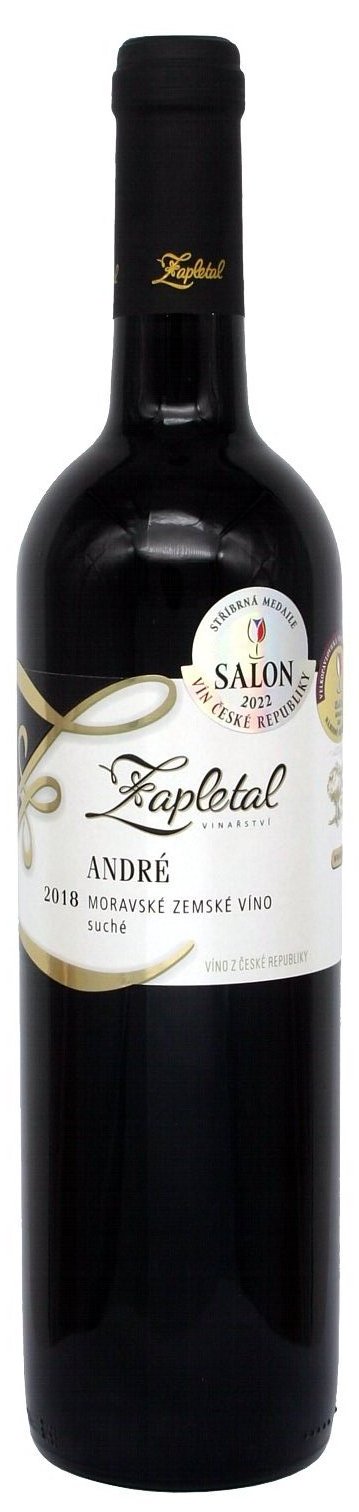Fľaša vína André 2018, zemské víno (suché)
