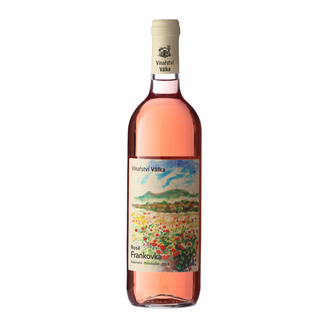 Fľaša vína Frankovka rosé BIO 2020, kabinetné víno (polosladké)